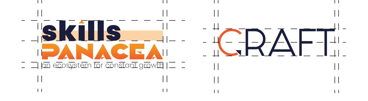 Skills Panacea and Craft logo construction guides