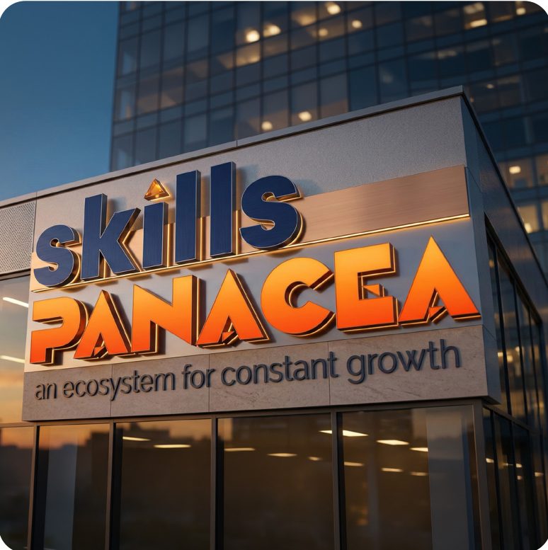 Skills Panacea 3D signage on an office building